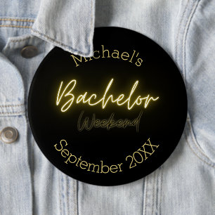 Moderne Minimalistische Schwarze und Goldene Jungg Button