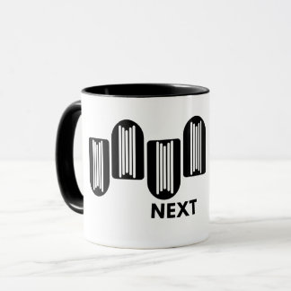 Moderne minimalistische schwarze und weiße geometr tasse