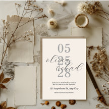 Moderne minimalistische schwarze weiße Schrift Hoc