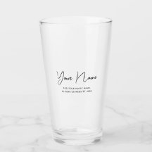 Moderne Minimalistische Script-Bierbrille