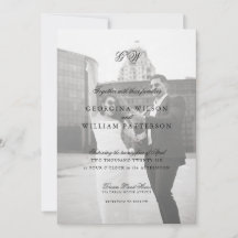 Moderne Minimalistische Script Monogram Wedding