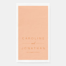 Moderne Minimalistische Script-Peach-Hochzeit