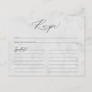 Moderne Minimalistische Script-Rezept-Karte aus Ma Begleitkarte