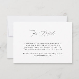Moderne Minimalistische Script-Wedding RSVP-Karte RSVP Karte