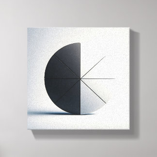 Moderne minimalistische segmentierte Kugel-Kunst - Leinwanddruck
