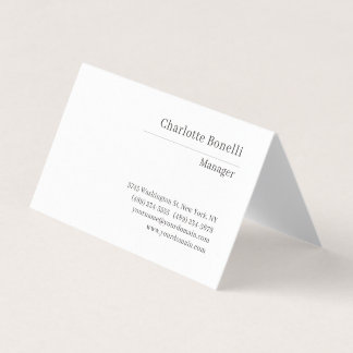 Moderne minimalistische Serifen-Schriftart Plain P Visitenkarten