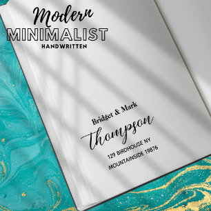 Moderne Minimalistische Skriptadresse Gummistempel