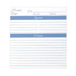 Moderne Minimalistische Skripte Periwinkle Blaue R Notizblock