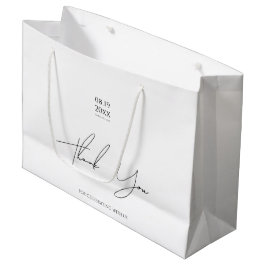 Moderne Minimalistische Skripthochzeit Große Geschenktüte