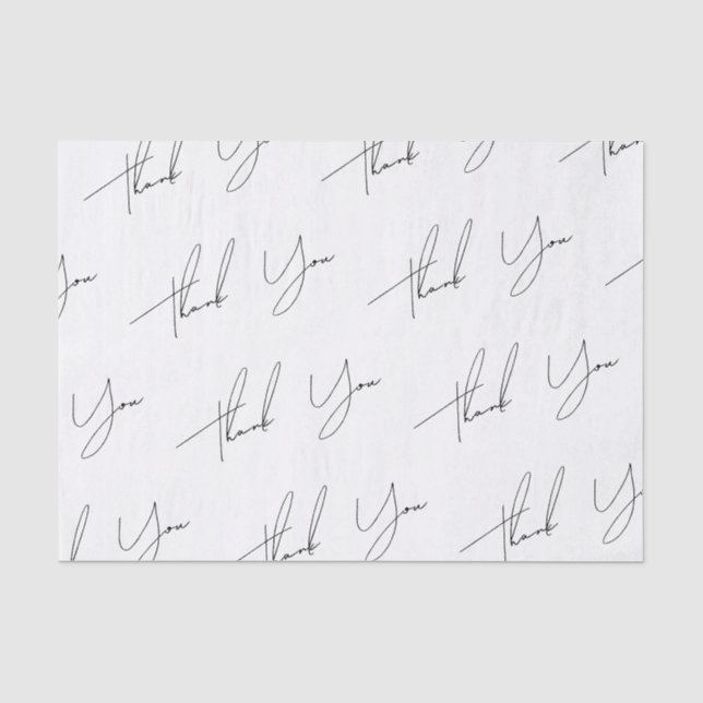 Moderne Minimalistische Skripthochzeit Seidenpapier (Vorderseite)