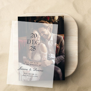 Moderne Minimalistische SkriptWedding Save the Dat