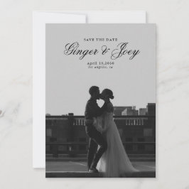 Moderne Minimalistische SkriptWedding Save the Dat Einladung