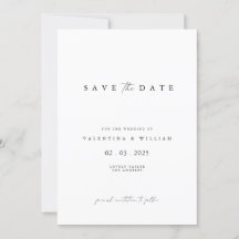Moderne Minimalistische SkriptWedding Save the Dat