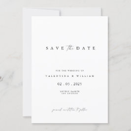Moderne Minimalistische SkriptWedding Save the Dat Einladung