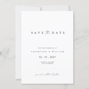 Moderne Minimalistische SkriptWedding Save the Dat Einladung