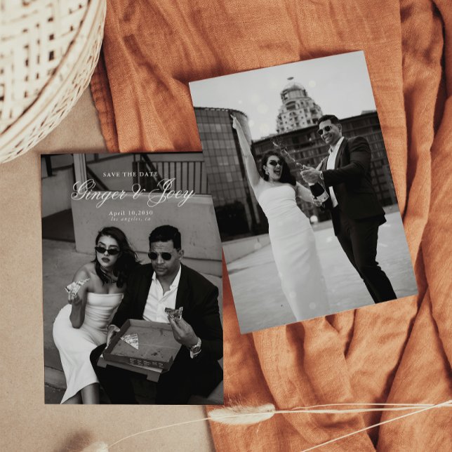 Moderne Minimalistische SkriptWedding Save the Dat Einladung (Von Creator hochgeladen)