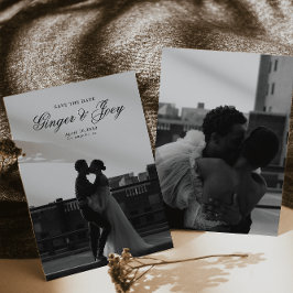 Moderne Minimalistische SkriptWedding Save the Dat Einladung