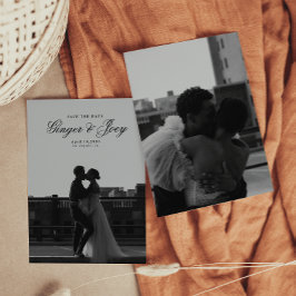 Moderne Minimalistische SkriptWedding Save the Dat Einladung