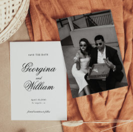 Moderne Minimalistische SkriptWedding Save the Dat Einladung