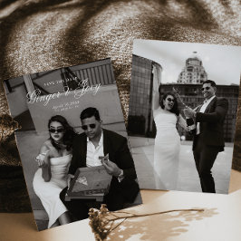 Moderne Minimalistische SkriptWedding Save the Dat Einladung