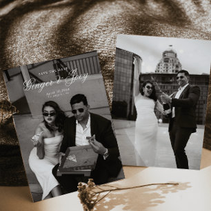 Moderne Minimalistische SkriptWedding Save the Dat Einladung