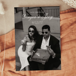 Moderne Minimalistische SkriptWedding Save the Dat Einladung