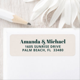 Moderne Minimalistische Smarald Green und Ecru Bei