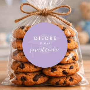 Moderne Minimalistische Smart-Cookie-Abschlussfeie Runder Aufkleber