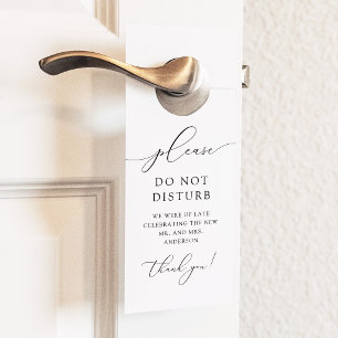 Moderne Minimalistische Störe Nicht Hochzeitshotel Türanhänger