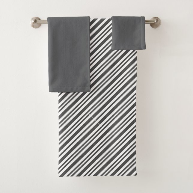 Moderne Minimalistische Streifen Badhandtuch Set (Insitu)