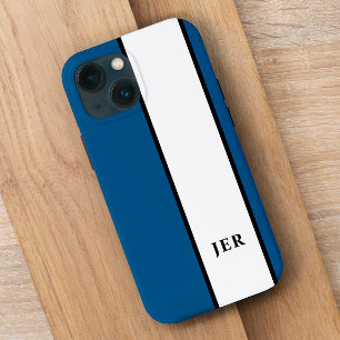 Moderne minimalistische Streifen mit Monogramm Tre Case-Mate iPhone Hülle