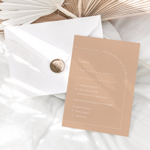 Moderne Minimalistische Tan Boho RSVP Karte