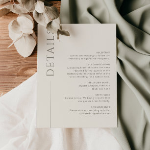 Moderne Minimalistische Taupe-Elfenbein-Hochzeitsd Einladung