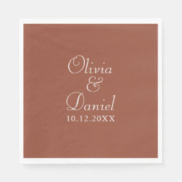 Moderne Minimalistische Terracotta Wedding Serviette
