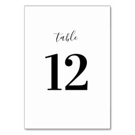 Moderne Minimalistische Tischnummer