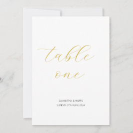 Moderne Minimalistische Tischnummer für Hochzeiten