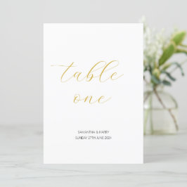 Moderne Minimalistische Tischnummer für Hochzeiten