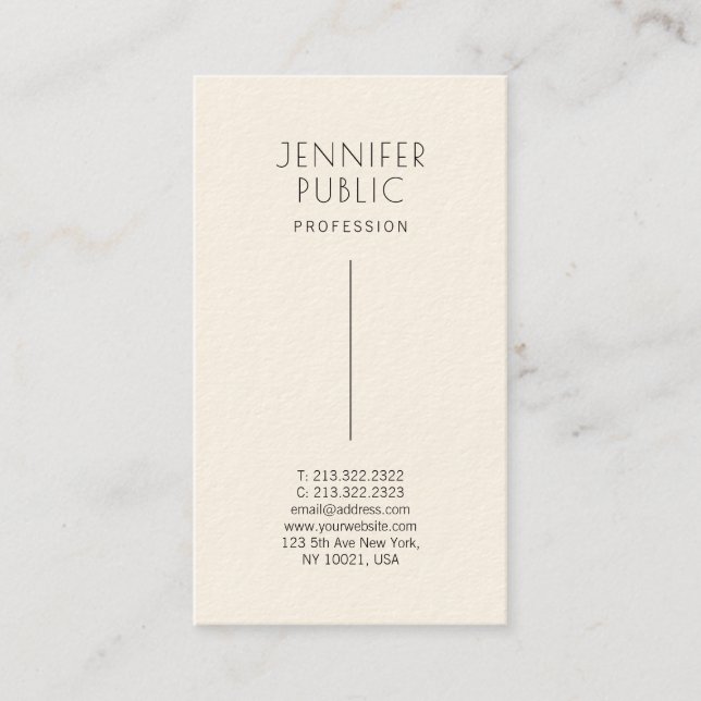Moderne Minimalistische Trendy Elegante Signatur Visitenkarte (Vorderseite)