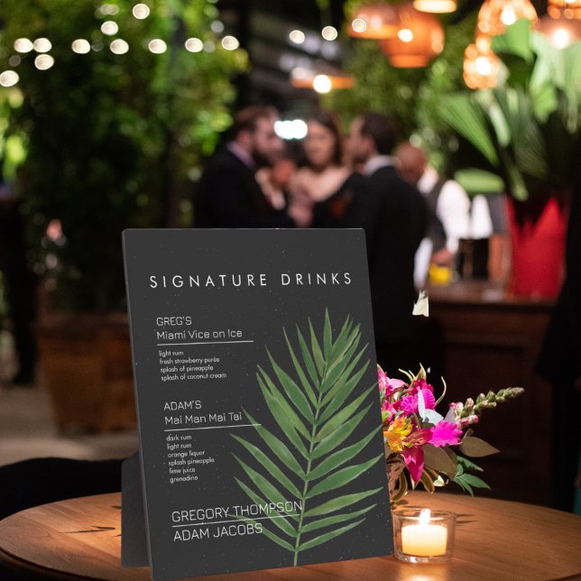 Moderne Minimalistische Tropische Signatur Drink B Fotoplatte (Von Creator hochgeladen)