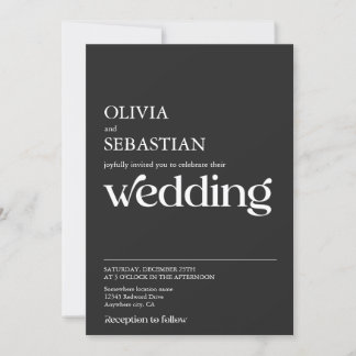 Moderne Minimalistische Typografie Einladung