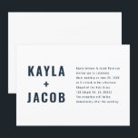 Moderne   Minimalistische Typografie Einladung zur<br><div class="desc">Besteht aus einfachen und kontrastgroßen Sans Serif Typografie. Alles vor einem Hintergrund von reinem Weiß. Diese Elemente sind einfach,  unsinnig und modern. Dieses wurde von White Paper Birch Co. exklusiv für Zazzle entworfen. Abrufbar unter: http://www.zazzle.com/whitepaperbirch</div>