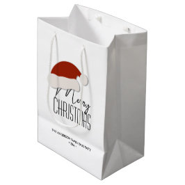 Moderne Minimalistische Typografie frohe Weihnacht Mittlere Geschenktüte