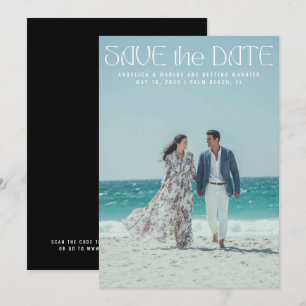 Moderne Minimalistische Typografie Full Foto Weddi Save The Date