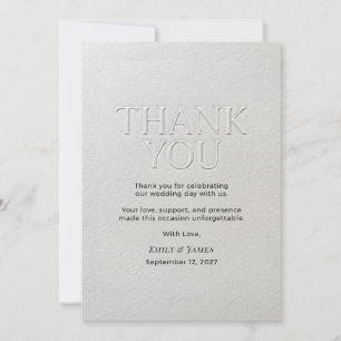 Moderne minimalistische Typografie-Hochzeit Dankeskarte