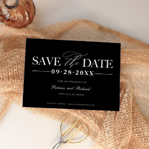 Moderne minimalistische Typografie Hochzeit Save-T Einladung