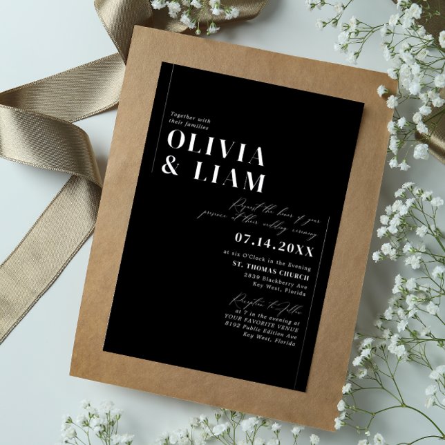 Moderne Minimalistische Typografie Hochzeitssilber Folieneinladung (Von Creator hochgeladen)