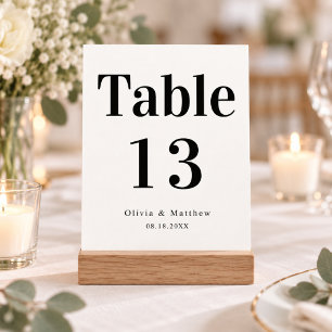 Moderne minimalistische Typografie Hochzeitstisch  Tischnummer