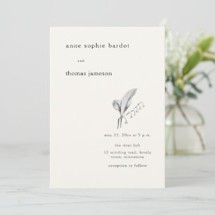 Moderne Minimalistische Typografie Lily Valley Hoc Einladung