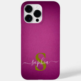 Moderne Minimalistische Typografie Name mit Monogr Case-Mate iPhone 14 Pro Max Hülle