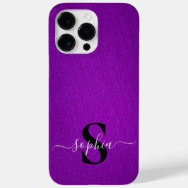 Moderne Minimalistische Typografie Name mit Monogr Case-Mate iPhone 14 Pro Max Hülle